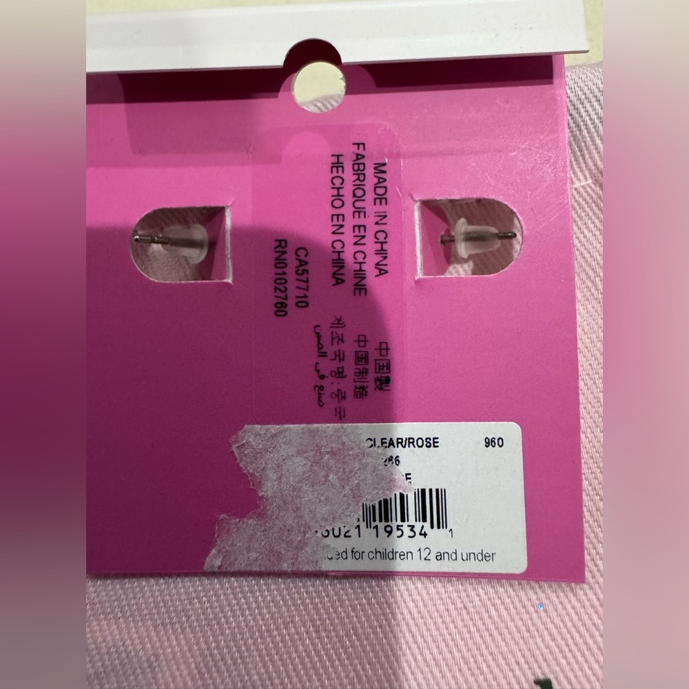 Kate Spade Pink and Gold Spade Dangle Earrings New - Picture 3 of 3